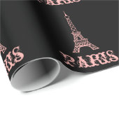 Pink Paris Eiffel Tower Wrapping Paper  ラッピングペーパー (ロールコーナー)