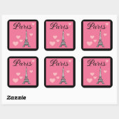 Pink Paris Stickers スクエアシール (シート)