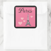 Pink Paris Stickers スクエアシール (バッグ)