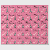 Pink Paris Wrapping Paper  ラッピングペーパー (フラット)