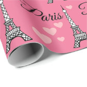 Pink Paris Wrapping Paper  ラッピングペーパー (ロールコーナー)