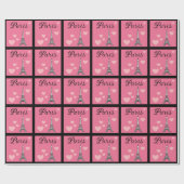 Pink Paris Wrapping Paper  ラッピングペーパー (フラット)
