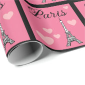 Pink Paris Wrapping Paper  ラッピングペーパー (ロールコーナー)