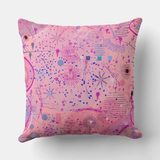 Pink Party Maximalist Art クッション (裏面)
