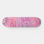 Pink Party Maximalist Art スケートボード (横)