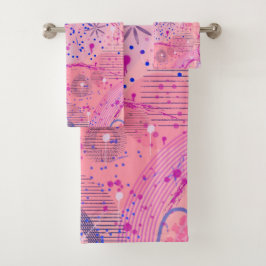 Pink Party Maximalist Art バスタオルセット