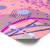 Pink Party Maximalist Art ポスター (角)