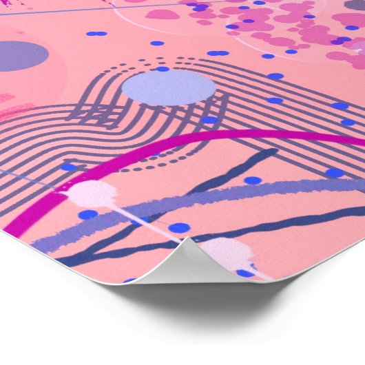 Pink Party Maximalist Art ポスター (角)