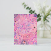 Pink Party Maximalist Art ポストカード (スタンド正面)