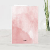 Pink Pastel Birthday Card with Gold Frame and Tins カード (裏面)