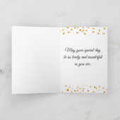 Pink Pastel Birthday Card with Gold Frame and Tins カード (内部)