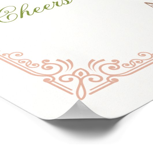 pink pastel bouquet Elegant  ポスター (角)