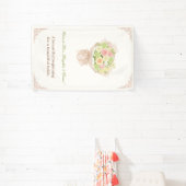 pink pastel bouquet Elegant 横断幕 (インサイチュ)