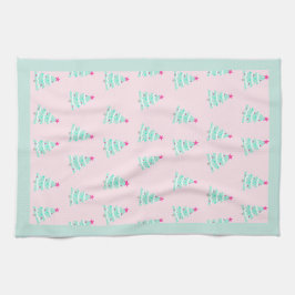 Pink Pastel Christmas Kitchen Towel キッチンタオル