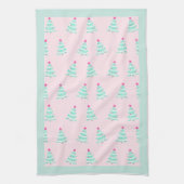 Pink Pastel Christmas Kitchen Towel キッチンタオル (縦)