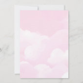 Pink Pastel Cloud Nine Birthday 招待状 (裏面)