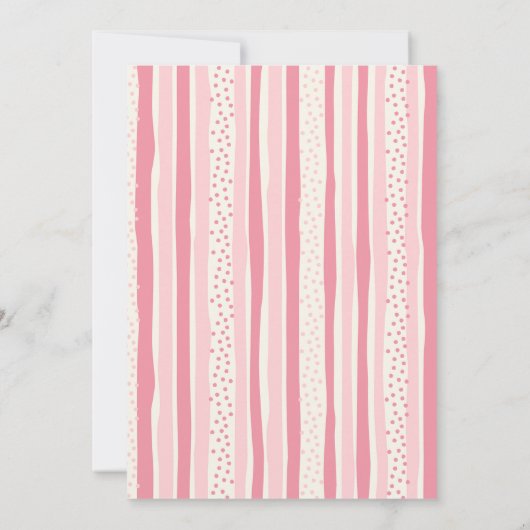 Pink Pastel Dinosaur 3-rex Rawr birthday Invitatio 招待状 (裏面)