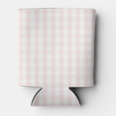 Pink Pastel Gingham Pattern Grandmillenial  缶クーラー (正面)