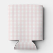 Pink Pastel Gingham Pattern Grandmillenial  缶クーラー (裏面)