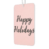 Pink pastel happy holidays Christmas simple stylis カーエアーフレッシュナー (左)