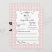 Pink Pastel Little Boo Ghost Advice for Baby Card 招待状 (正面/裏面)