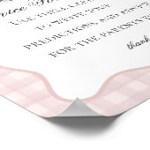 Pink Pastel Little Boo Ghost Advice for Baby Sign ポスター (角)