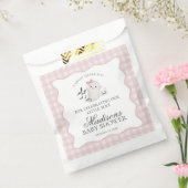 Pink Pastel Little Boo Ghost Baby Shower Dessert フェイバーバッグ (封をした状態)