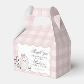 Pink Pastel Little Boo Ghost Baby Shower Gable フェイバーボックス (裏面サイド)