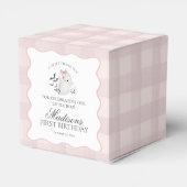 Pink Pastel Little Boo Ghost Birthday Party Gable フェイバーボックス (裏面サイド)