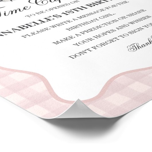 Pink Pastel Little Boo Ghost Time Capsule Game ポスター (角)