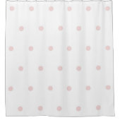 Pink Pastel Polka Dots Pattern Whimsical シャワーカーテン (正面)