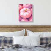 Pink Pastel Pumpkins Watercolor Painting キャンバスプリント (インサイチュ (寝室))