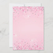 Pink Pastel Sequin Glitter Pamper Party Birthday 招待状 (裏面)