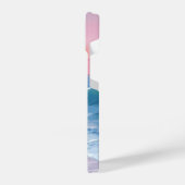 Pink Pastel Skies | Ocean Watercolor Beach Waves iPhoneケース (左側面)