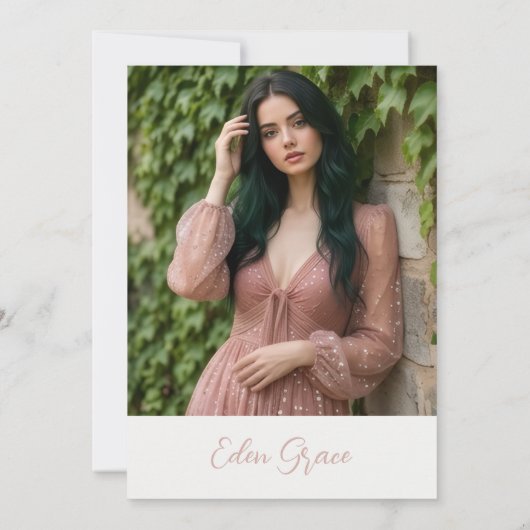 Pink Pastel Soft Dreamy Architect Graduation 招待状 (裏面)