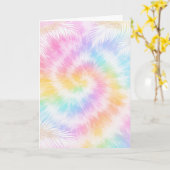 Pink Pastel Tie Dye Girly Chic                     カード (黄色い花)