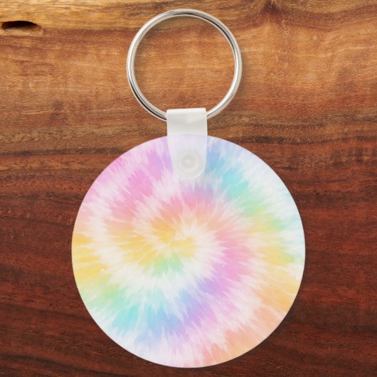 Pink Pastel Tie Dye Girly Chic                     キーホルダー (裏面)