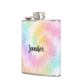 Pink Pastel Tie Dye Girly Chic フラスク (左)