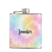 Pink Pastel Tie Dye Girly Chic                     フラスク (正面)