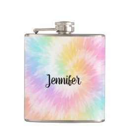 Pink Pastel Tie Dye Girly Chic                     フラスク