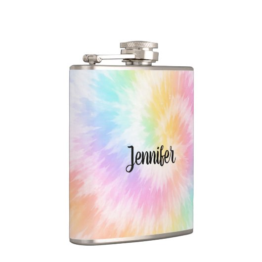 Pink Pastel Tie Dye Girly Chic                     フラスク (右)