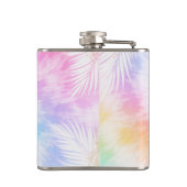 Pink Pastel Tie Dye Girly Chic フラスク (裏面)