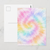 Pink Pastel Tie Dye Girly Chic ポストカード (正面/裏面)