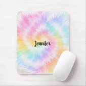 Pink Pastel Tie Dye Girly Chic                     マウスパッド (マウス)