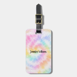 Pink Pastel Tie Dye Girly Chic                     ラゲッジタグ