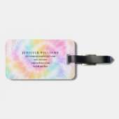 Pink Pastel Tie Dye Girly Chic ラゲッジタグ (裏面横)