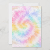 Pink Pastel Tie Dye Girly Chic                     招待状 (裏面)