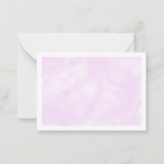 Pink Pastel Watercolor Blank All Occasion ノートカード (正面)
