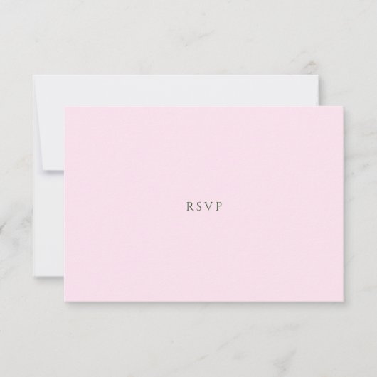 Pink Pastel Watercolor Citrus Wedding RSVP Card (正面)