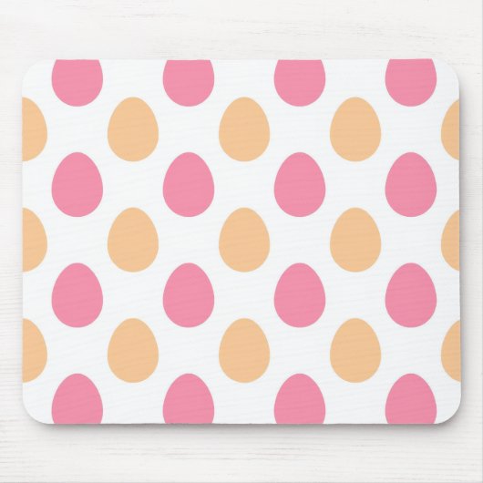 Pink Peach Spring Easter Eggs Paattern Mousepad マウスパッド (正面)
